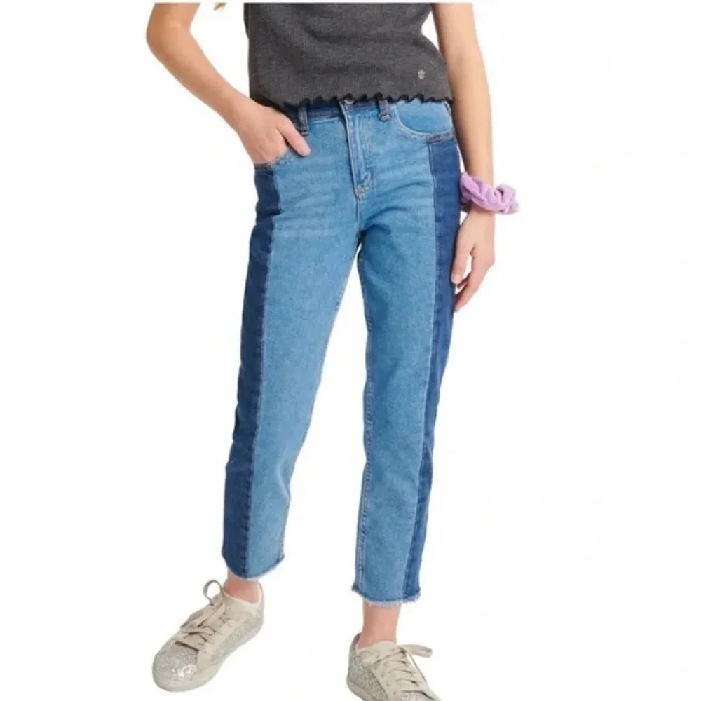 Justice Two-Tone Y2K Girls Blue Jeans‎